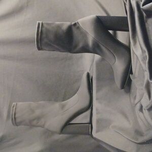 Nasty Gal Black Slip on Boots